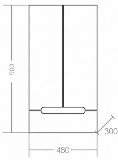 Шкаф СанТа Лондон 424003 48см белый